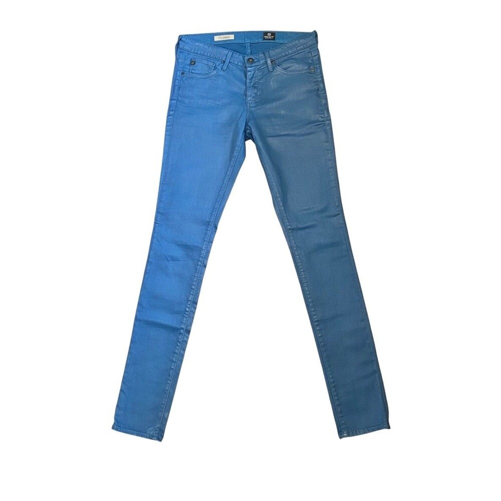 AG The Legging Blue Coated Super Skinny Low Rise Jeans Women’s 26R